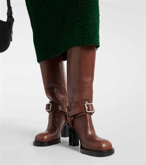 burberry boots high heels|100 leather knee.